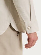 Shacket in Raw twill di Cotone Bianchi Uomo - Ragno