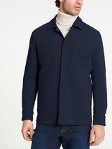 Shacket in Raw twill di Cotone Blu Uomo - Ragno