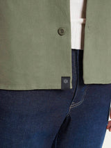 Shacket in Raw twill di Cotone Verdi Uomo - Ragno