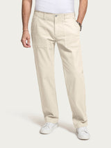 Pantalone Explorer in Raw Twill di Cotone Bianchi Uomo - Ragno