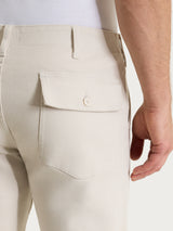 Pantalone Explorer in Raw Twill di Cotone Bianchi Uomo - Ragno