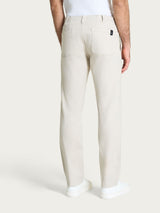 Pantalone Mariner in Raw Twill di Cotone Bianchi Uomo - Ragno