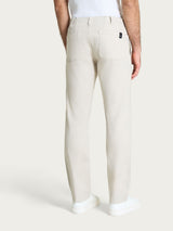 Pantalone Mariner in Raw Twill di Cotone Bianchi Uomo - Ragno