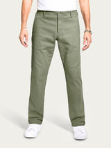 Pantalone Mariner in Raw Twill di Cotone Verdi Uomo - Ragno