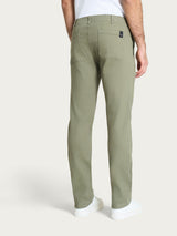 Pantalone Mariner in Raw Twill di Cotone Verdi Uomo - Ragno