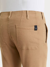 Pantalone Mariner in Raw Twill di Cotone Marroni Uomo - Ragno