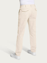 Pantalone chino in Raw Twill di Cotone Bianchi Uomo - Ragno