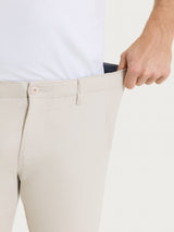 Pantalone chino in Raw Twill di Cotone Bianchi Uomo - Ragno