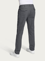 Pantalone chino in Raw Twill di Cotone Neri Uomo - Ragno