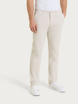 Pantalone con tasche america in Raw Twill di Cotone Bianchi Uomo - Ragno