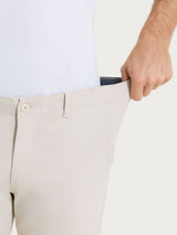 Pantalone con tasche america in Raw Twill di Cotone Bianchi Uomo - Ragno