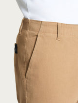 Pantalone con tasche america in Raw Twill di Cotone Marroni Uomo - Ragno