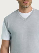Pull smanicato con scollo a V in maglia unita in Merino Soft Neri Uomo - Ragno