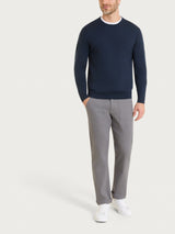 Pull girocollo a maglia unita in Merino Soft Rossi Uomo - Ragno