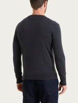 Pull girocollo a maglia unita in Merino Soft Neri Uomo - Ragno