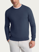 Pull girocollo a maglia unita in Merino Soft Viola Uomo - Ragno