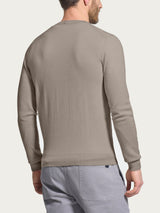 Pull girocollo a maglia unita in Merino Soft Marroni Uomo - Ragno