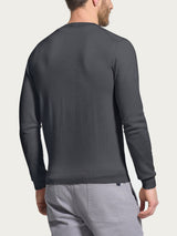 Pull girocollo a maglia unita in Merino Soft Grigi Uomo - Ragno