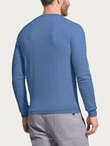 Pull girocollo a maglia unita in Merino Soft Azzurri Uomo - Ragno
