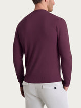 Pull girocollo a maglia unita in Merino Soft Viola Uomo - Ragno