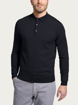 Polo in Merino Soft Neri Uomo - Ragno
