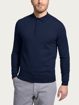Polo in Merino Soft Blu Uomo - Ragno