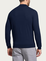 Polo in Merino Soft Blu Uomo - Ragno