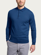 Polo in Merino Soft Blu Uomo - Ragno