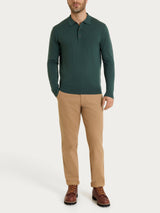 Polo in Merino Soft Verdi Uomo - Ragno