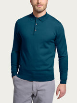 Polo in Merino Soft Blu Uomo - Ragno