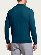 Polo in Merino Soft Blu Uomo - Ragno