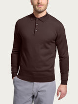 Polo in Merino Soft Marroni Uomo - Ragno
