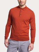 Polo in Merino Soft Arancioni Uomo - Ragno