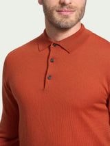 Polo in Merino Soft Arancioni Uomo - Ragno