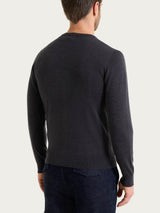 Cardigan a maglia unita in Merino Soft Neri Uomo - Ragno