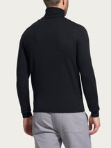 Dolcevita a maglia unita in Merino Soft Neri Uomo - Ragno
