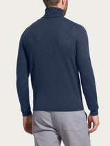 Dolcevita a maglia unita in Merino Soft Viola Uomo - Ragno