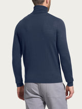 Dolcevita a maglia unita in Merino Soft Viola Uomo - Ragno