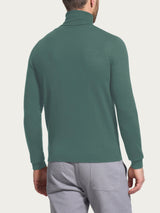 Dolcevita a maglia unita in Merino Soft Verdi Uomo - Ragno