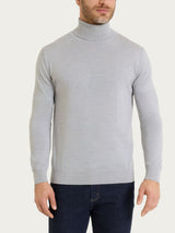 Dolcevita a maglia unita in Merino Soft Neri Uomo - Ragno