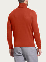 Dolcevita a maglia unita in Merino Soft Arancioni Uomo - Ragno