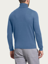 Dolcevita a maglia unita in Merino Soft Azzurri Uomo - Ragno