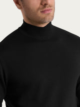 Lupetto in maglia unita in Merino Soft Neri Uomo - Ragno