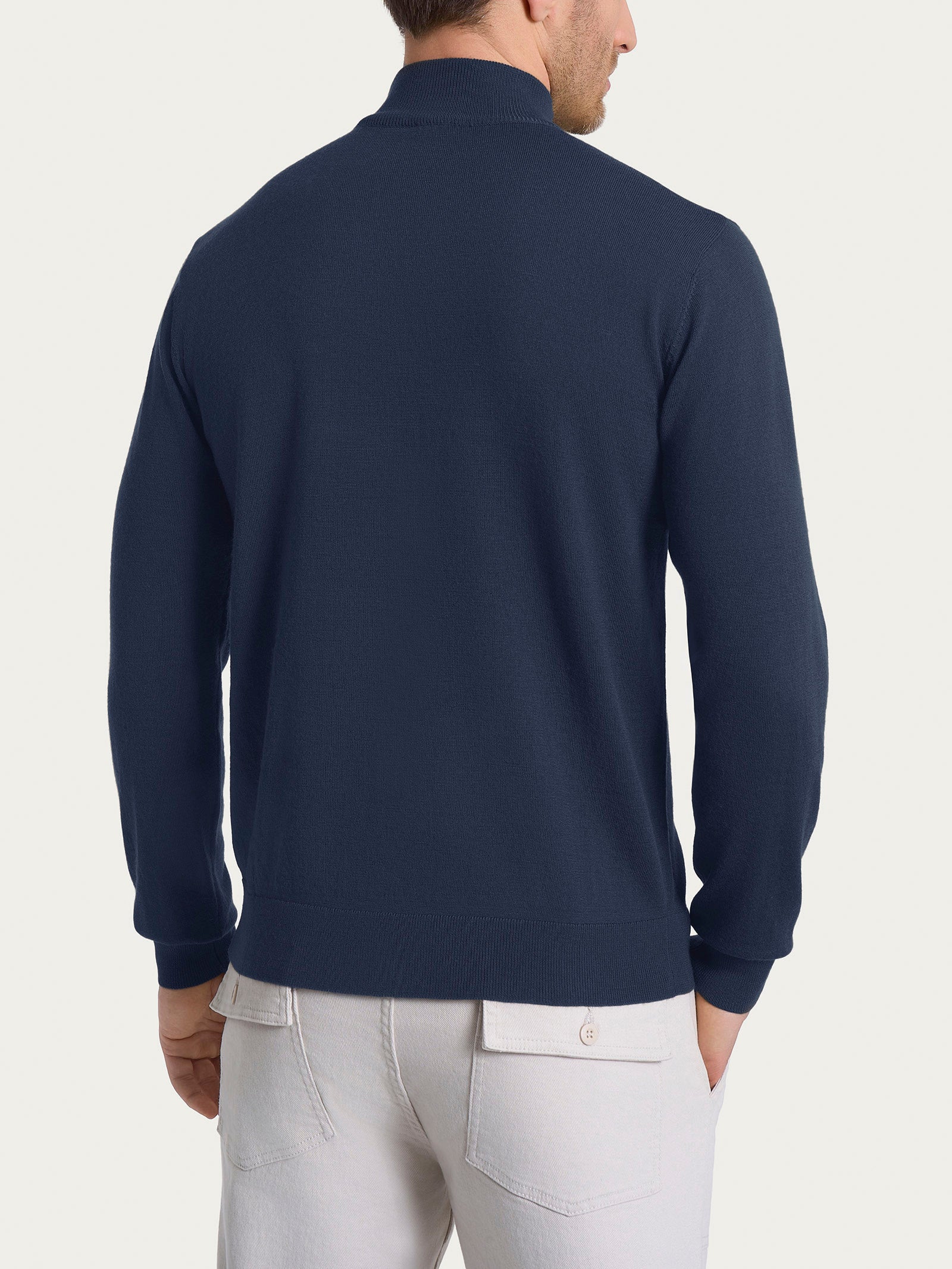 Lupetto in maglia unita in Merino Soft Viola Uomo - Ragno