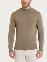 Lupetto in maglia unita in Merino Soft Marroni Uomo - Ragno