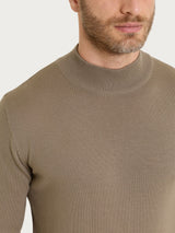Lupetto in maglia unita in Merino Soft Marroni Uomo - Ragno