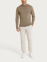 Lupetto in maglia unita in Merino Soft Marroni Uomo - Ragno