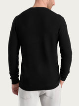 Pull girocollo Punto Links in Merino Soft Neri Uomo - Ragno