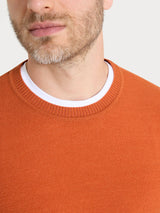 Pull girocollo Punto Links in Merino Soft Arancioni Uomo - Ragno