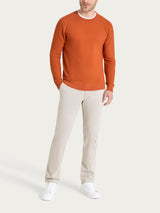Pull girocollo Punto Links in Merino Soft Arancioni Uomo - Ragno